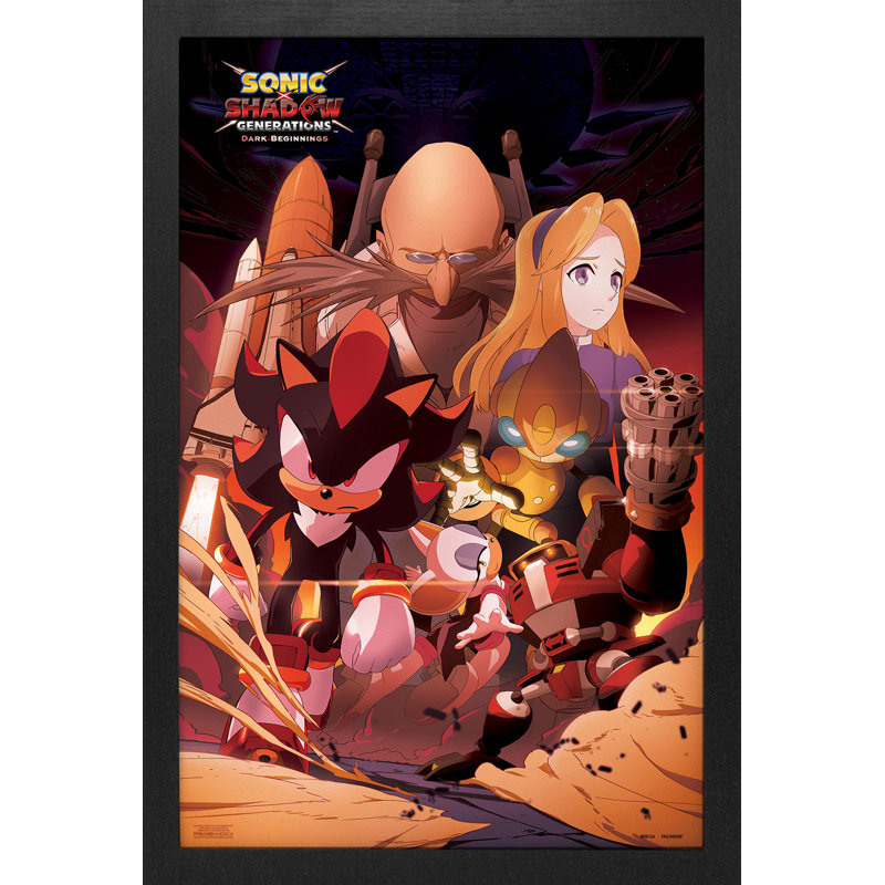 Sonic - Shadow Generations - Collage d'anime 11 x 17, reproduction encadrée