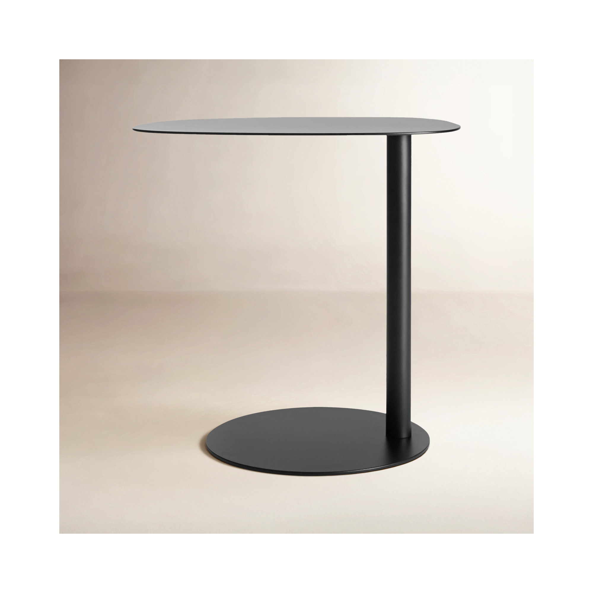 Swole Single End Table, 20" H x 20" W x 15" D, Black