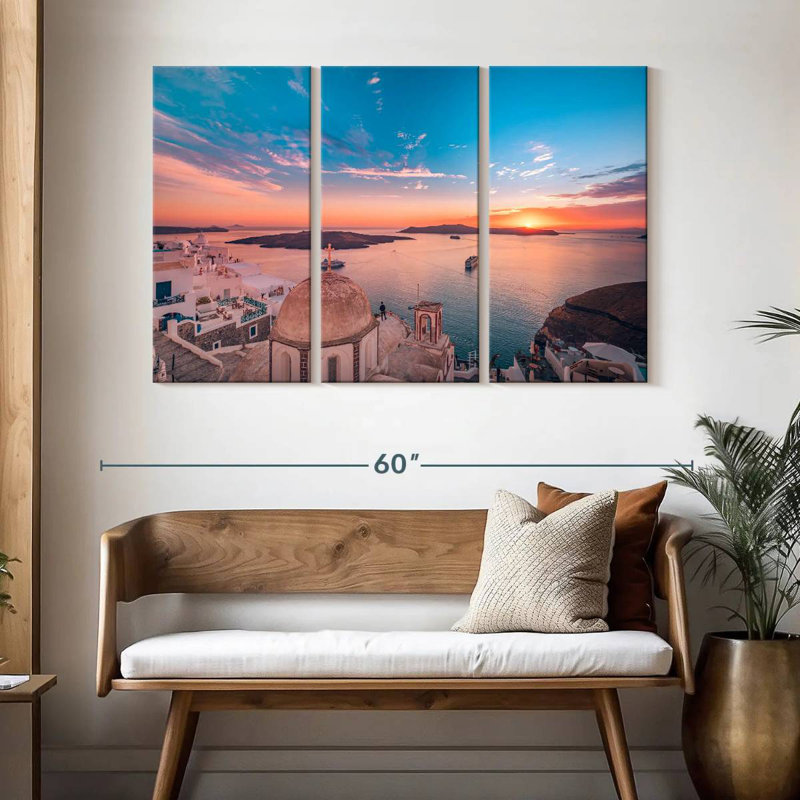 Rorry Santorini Sunset Horizon, 32" H x 50" W