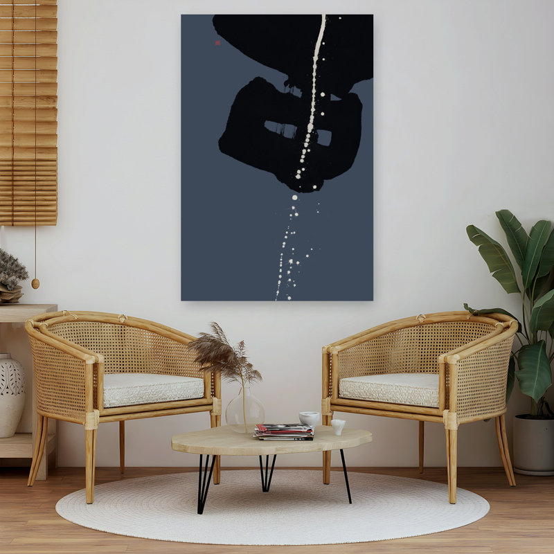 «Dynamic Ink Splatter», art contemporain contemporain, paysage océanique abstrait, H 60 po x l 40 po