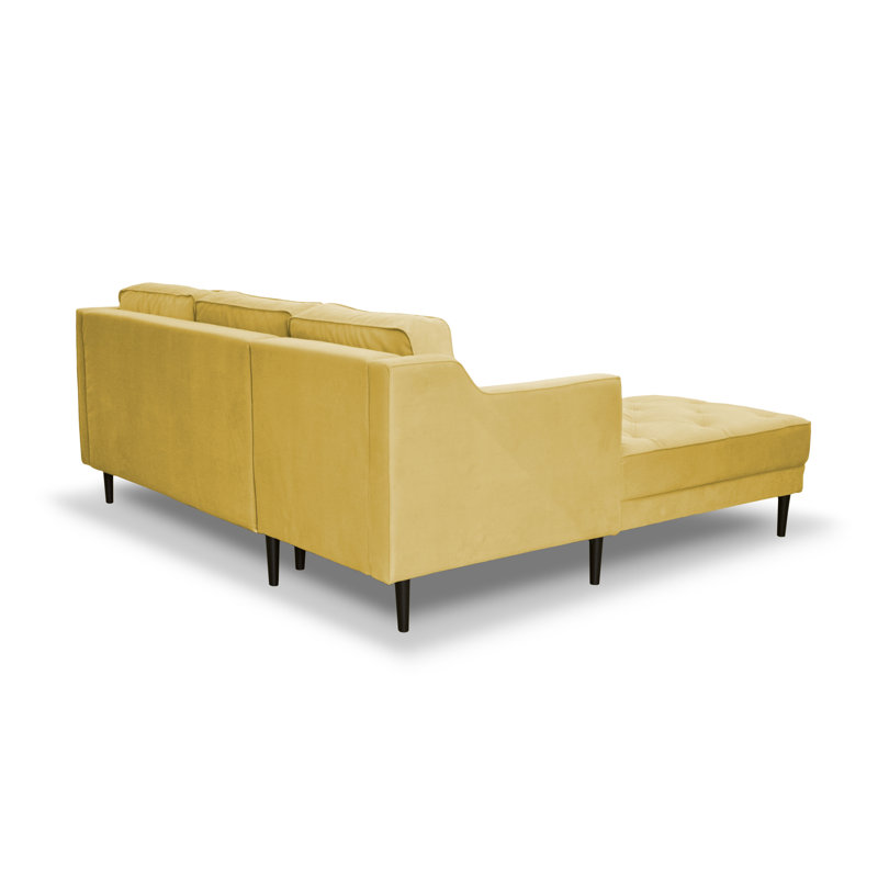 4 Seater Sofa Bed, Yellow, Left Hand Facing
