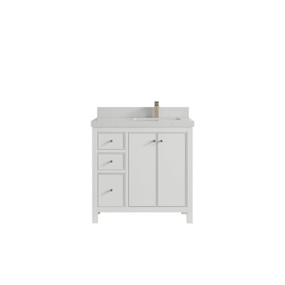 Bronya 36'' Single Bathroom Vanity with Quartz Top