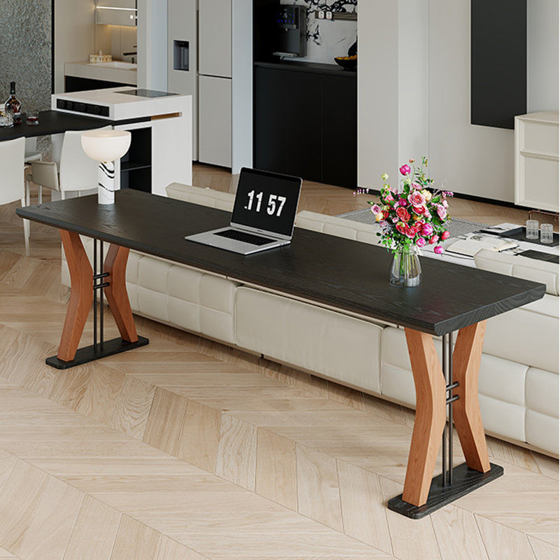 Creative-shaped Long Rectangular Computer Desk, 29.52" H x 86.61" W x 23.62" D