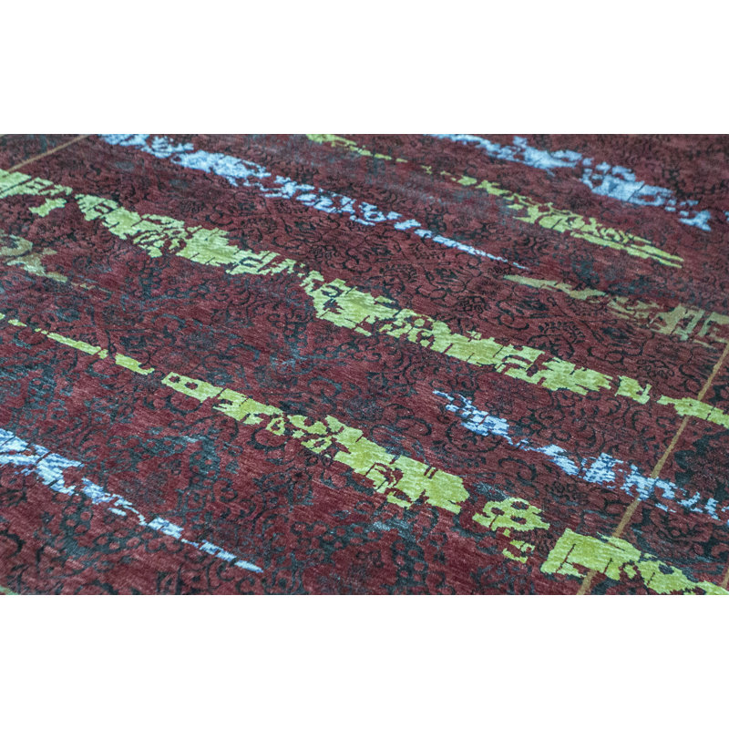 Neo Villa Abstract Area Rug in Red