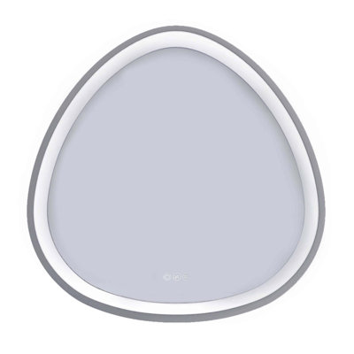 32 x 32 in. Gunmetal Framed Dimmable Anti-Fog LED Bathroom Vanity Mirror
