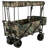 Collapsible Folding Wagon with Removable Canopy, Heavy Duty Foldable