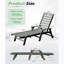 Chaise longue de patio avec dossier inclinable-129427513