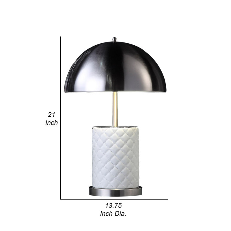 Lampe Aria, Argent noirci / blanc
