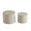 Ensemble de 2 tables basses gigognes beige