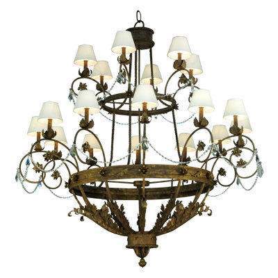 124" Wide Antonia 2 Tier Crystal Chandelier