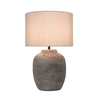 Meryl Large Grey Stone Table Lamp