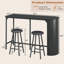 Table de salle à manger à hauteur de comptoir de 55 po avec 2 tabourets et 2 tabourets de 55 po-209902408