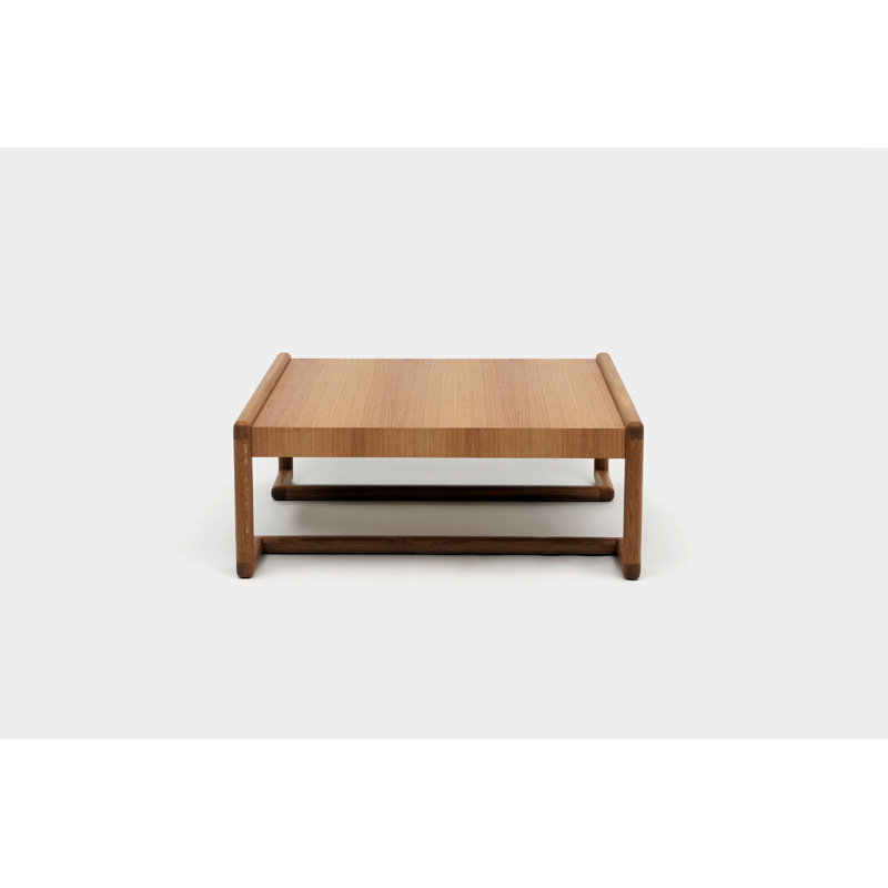 Untitled Solid Wood Single Coffee Table, White Oak, 12" H x 40" L x 40" W