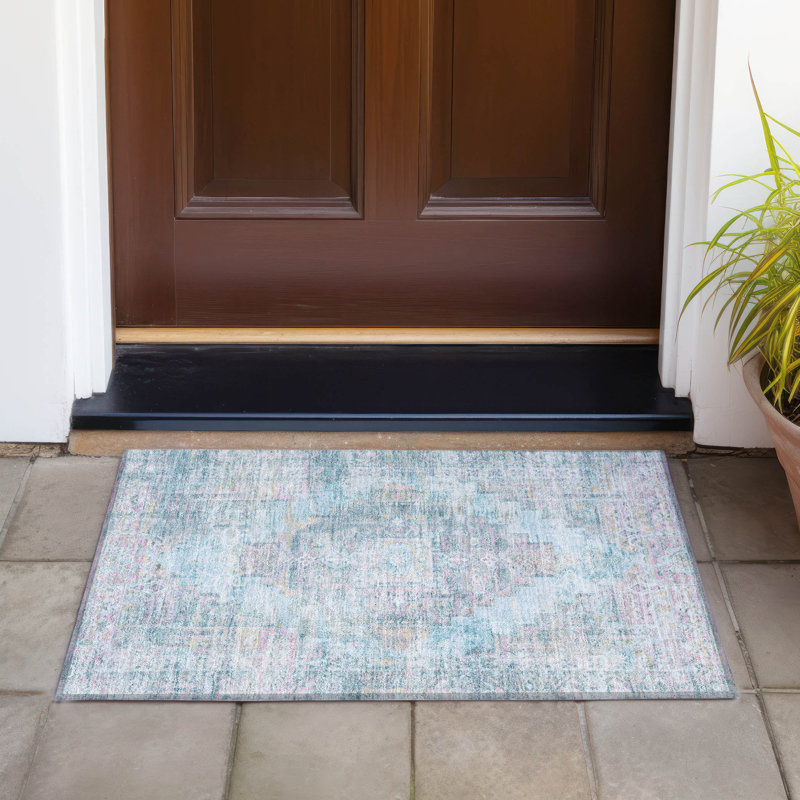 Machine Washable Indoor/Outdoor Jacinto ACN2140 Global Rug, Rectangle 1'8" x 2'6"