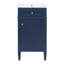 Meuble-lavabo autoportant de 18 po avec lavabo en céramique de style français, porte à fermeture douce, tablette réglable et pieds unis en bleu-753918518