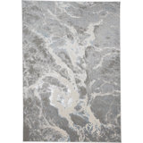 Caniyah Abstract Power Loom Gray Area Rug