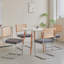Chairs - Scandinavian Velvet Dining Chair - Rattan Back Chair - Metal Legs-301496116-301496128