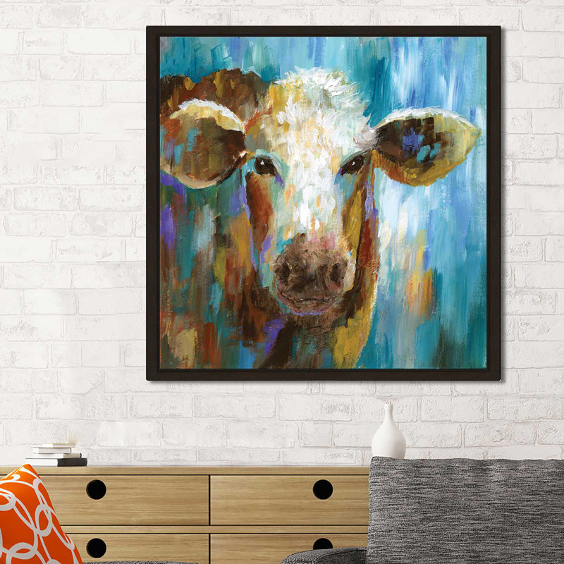 LuLu Belle by Nan - Print, 21.5" H x 21.5" W x 2" D, Espresso Floater Frame