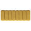 Banc d'appoint capitonné en tissu jaune moutarde