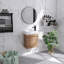 Ensemble de meuble-lavabo simple 18 po Argylle, meuble-lavabo mural avec plateau en résine blanche, meuble-lavabo flottant avec porte à fermeture en douceur, meuble-lavabo simple avec plateau-2007912139