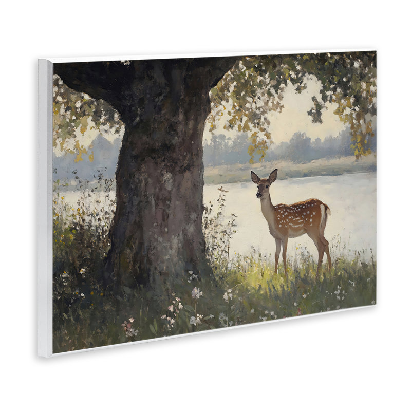 Plaque murale «Sp Spot Doe» par Lake, design par Franklyn Gregory, H 10 po x l 15 po