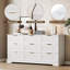 Commode 9 tiroirs, commode moderne l 63 po avec poignée en métal-51092783