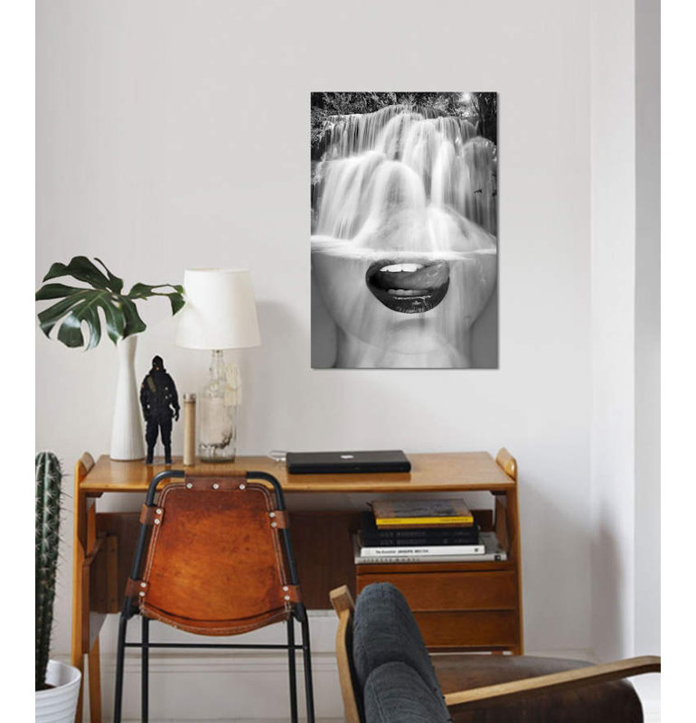 « soif », impression sur toile, H 40 po x l 26 po x P 1,5 po, Toile tendue, Pas de tapis