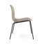Ensemble de 2 chaises de salle à manger modernes en fer chic avec siège en plastique (sable)-2071925424
