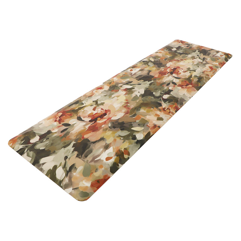 Happy Feet Abstract Anti-Fatigue Non-Skid Kitchen Mat, Runner 1'10" x 6'