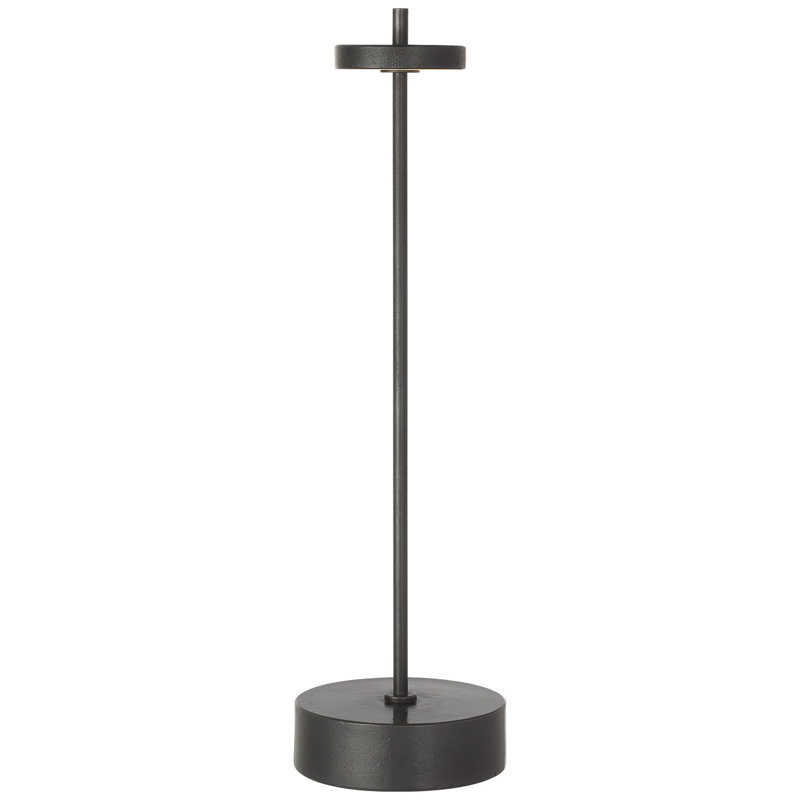 Kelly Wearstler Sene Rechargeable Table Lamp, 12.25" H x 3.25" W x 3.25" D, Black, 1.5 W