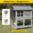 Weather Resistant Rabbit Hutch with Two Trays