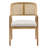Ansel Mid-Century Modern Rubberwood Dining Chairs with Cane Back and Upholstered Seat-123627868-123627869