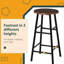 3 pièces, table et chaises à hauteur de comptoir, conception peu encombrante, étagère de rangement et repose-pieds, chaises de bar noires, fabrication robuste, tablette, construction robuste