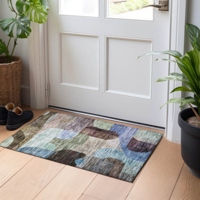 Tapis intérieur / extérieur lavable à la machine Christn ACN1115 1 pi 8 po x 2 pi 6 po