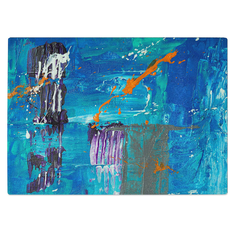 Tempered Glass Art Painting Vol.408 Chopping Board, 39 cm W x 28.5 cm L