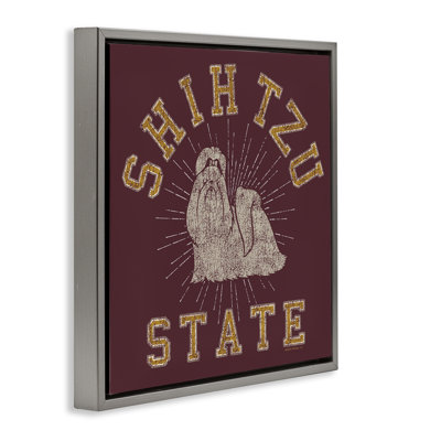 Shih Tzu State Varsity Floater Canvas Wall Art by Spirit Animals/Life Is High