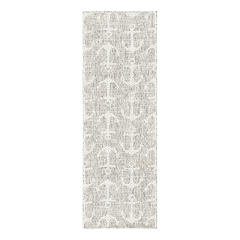 Tapis intérieur / extérieur Brentwood, Tapis de couloir 2 pi x 6 pi, Gris