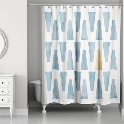 Cambria Watercolor Triangles Single Shower Curtain