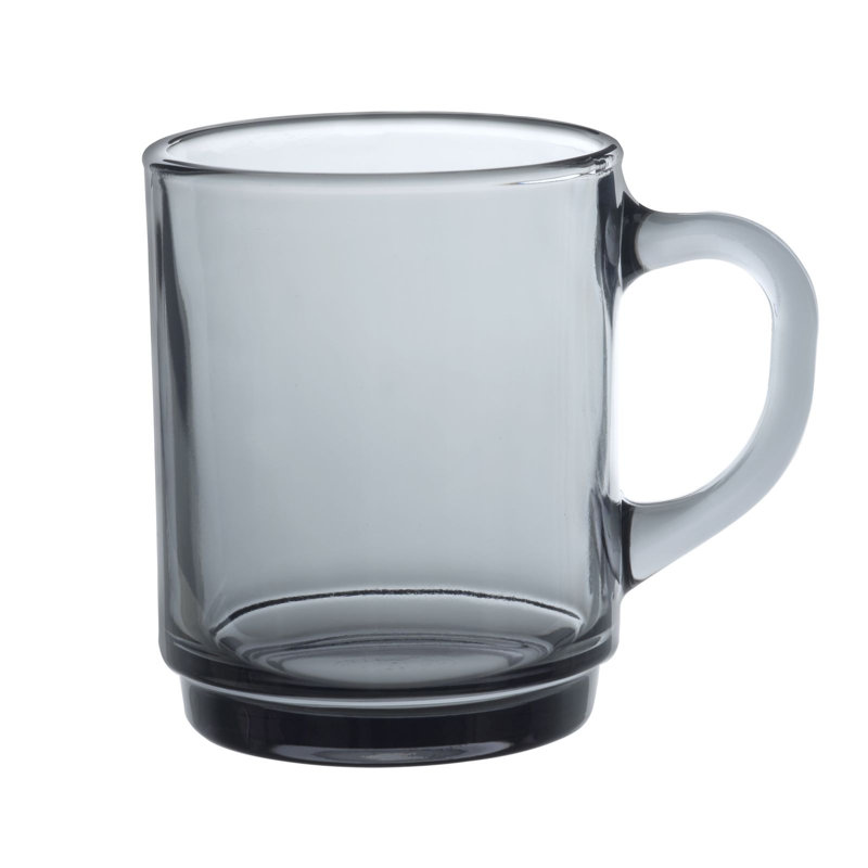Tasse à café en verre trempé, Gris