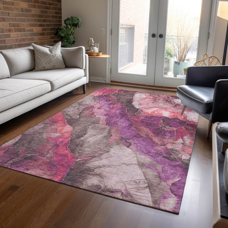Tapis intérieur / extérieur lavable à la machine Xhevrie, Rectangle 10 pi x 14 pi
