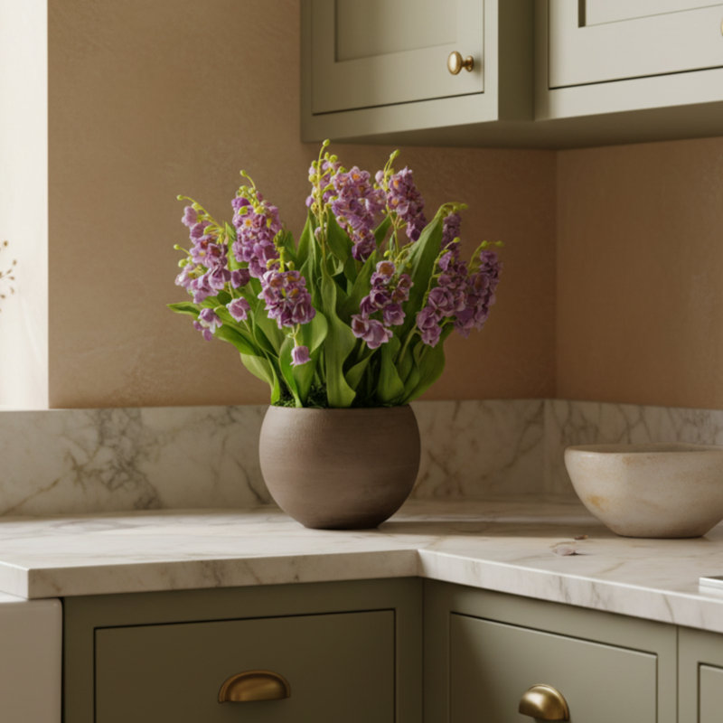 Veda RealTouch Muguet Arrangement, Periwinkle