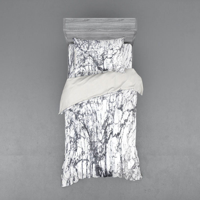 Modern & Contemporary Polyester Floral Duvet Cover, Twin Duvet Cover + 2 Additional Pieces
