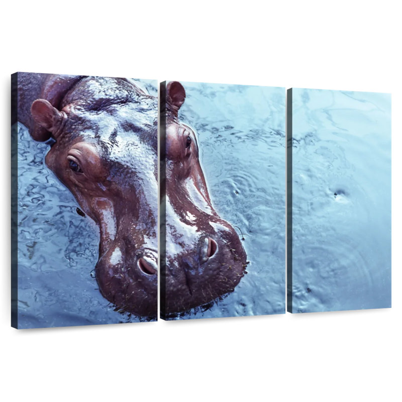 Brampt Floating Hippo, 28" H x 45" W