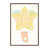 Toile avec cadre en bois brun