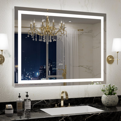 UL Certified Front & Back LED Anti-Fog Tempered Glass Bathroom Vanity Mirror