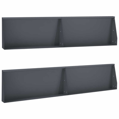 mur de soutènement vidaXL, 4 pièces, 39,37 x 4,72 x 19,69 po, acier anthracite