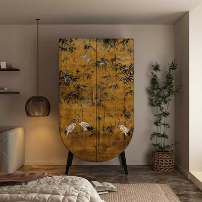 Garde-robe classique en feuilles de bambou