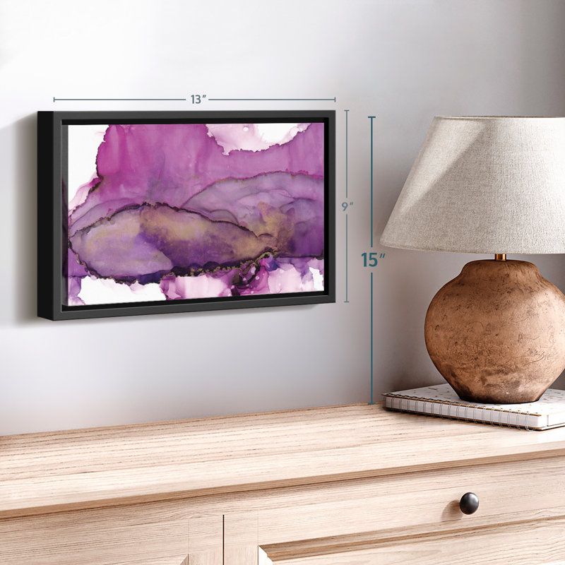 Aquarelle violet, reproduction sur toile, H 9 po x l 13 po