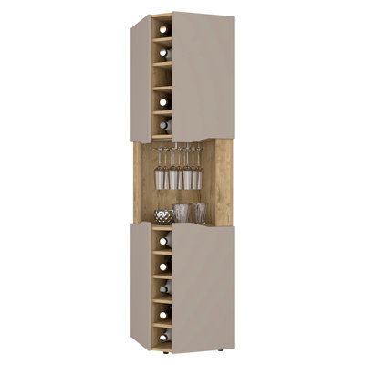 Armoire de bar 10 bouteilles Taupe