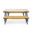 1 DINING TABLE+2 DINING BENCHES